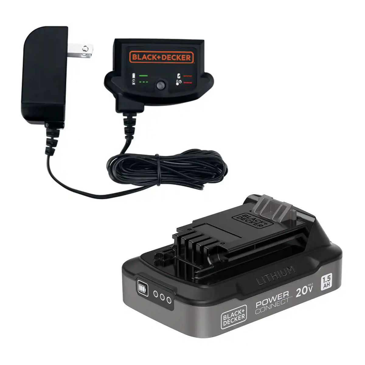 20V MAX* POWERCONNECT™ 1.5 Ah Battery With State of Charge Indicator Light and Charger Combo